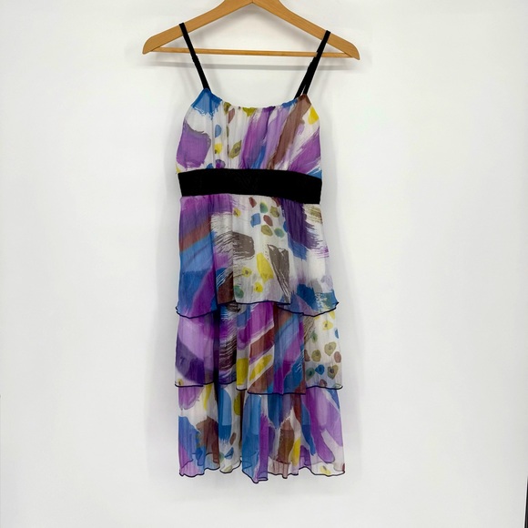 Runway Y2K Tiered Mini Dress Size S Spaghetti Straps Empire‎ Waist Fairycore - Picture 1 of 13